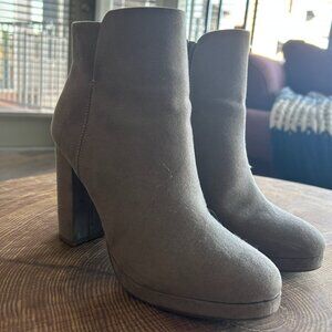 Tan heeled ankle boots